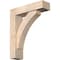 Ekena Millwork Thorton Block Smooth Bracket w/ Offset Brace, Douglas Fir, 5 1/2"W x 20"D x 24"H BKT0604X20X24THR05SDF - alternate 1